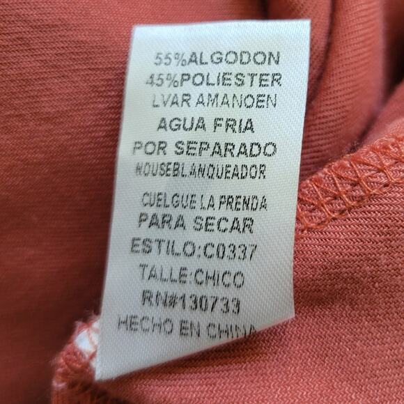 Umgee Floral Embroidered Bell Sleeve Mini Dress Tunic Size Small Orange - Picture 6 of 9